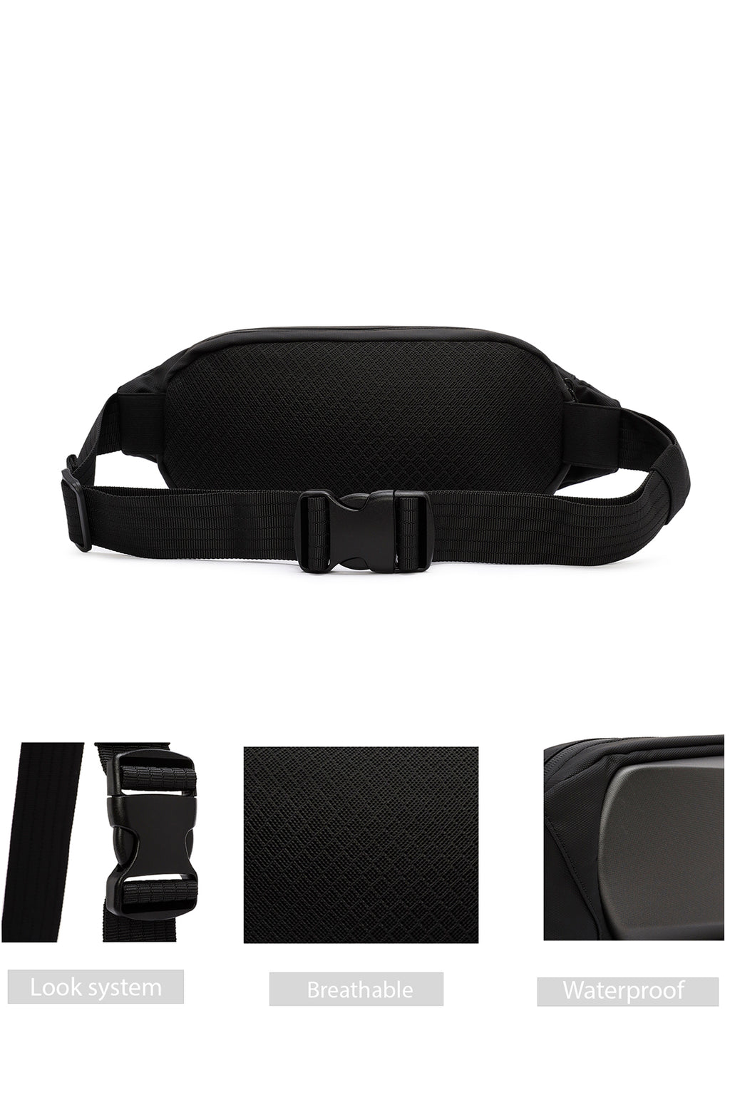 D-Pack Erkek Gri Kumaş Bel Çantası