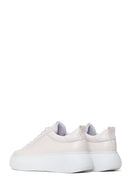 Kadın Beyaz Bağcıklı Kalın Tabanlı Sneaker | Derimod Kadın Beyaz Bağcıklı Kalın Tabanlı Sneaker | Derimod