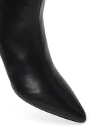 Derimod Flex Woman Black Zip Closure Chunky-Heeled Leather Boots | Derimod Derimod Flex Woman Black Zip Closure Chunky-Heeled Leather Boots | Derimod