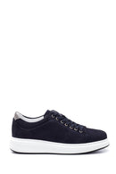 Erkek Lacivert Nubuk Deri Sneaker | Derimod Erkek Lacivert Nubuk Deri Sneaker | Derimod
