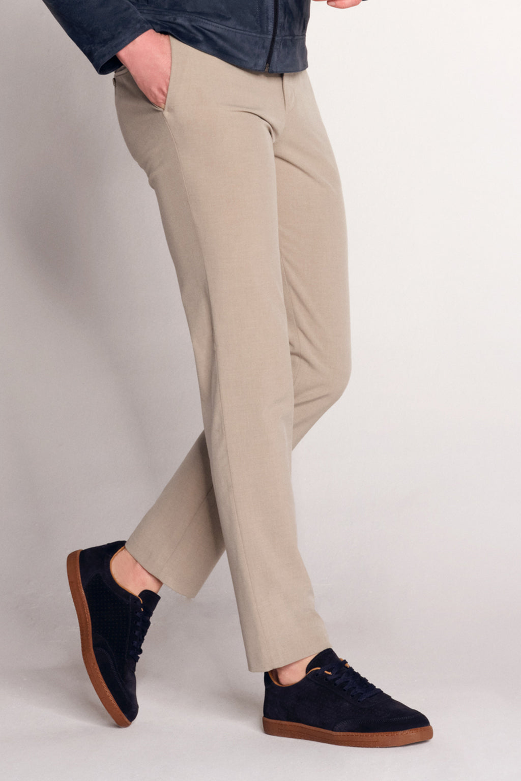 Erkek Lacivert Bağcıklı Süet Deri Sneaker