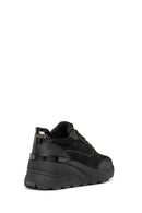 Geox Women's Black Spherica Ec13 Lace-Up Chunky Sole Leather Sneaker | Derimod Geox Women's Black Spherica Ec13 Lace-Up Chunky Sole Leather Sneaker | Derimod