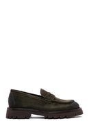 Erkek Haki Süet Deri Casual Loafer | Derimod Erkek Haki Süet Deri Casual Loafer | Derimod