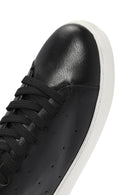 Erkek Siyah Bağcıklı Kalın Tabanlı Deri Sneaker | Derimod Erkek Siyah Bağcıklı Kalın Tabanlı Deri Sneaker | Derimod