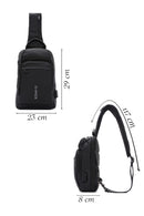 D-Pack Men's Black Technological Fabric Crossbody Bag | Derimod D-Pack Men's Black Technological Fabric Crossbody Bag | Derimod