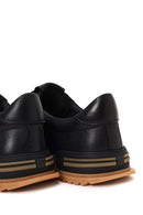 Erkek Siyah Bağcıklı Deri Casual Sneaker | Derimod Erkek Siyah Bağcıklı Deri Casual Sneaker | Derimod