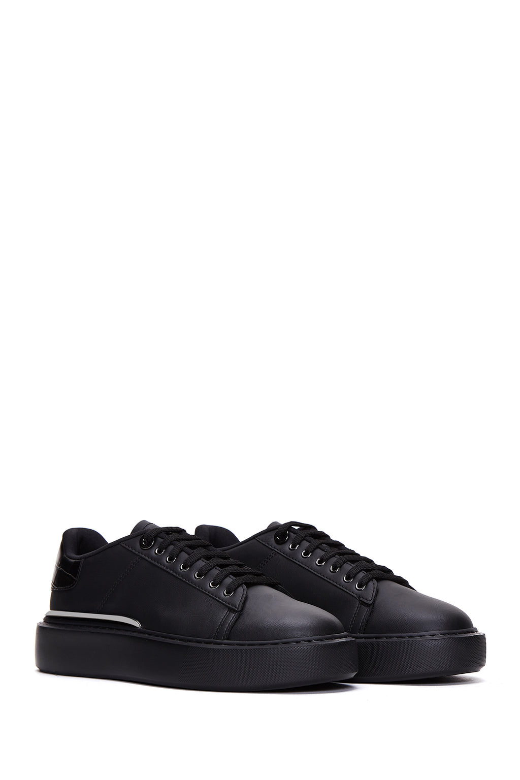Erkek Siyah Kalın Tabanlı Sneaker