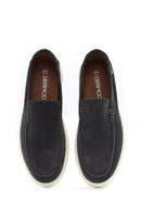Erkek Gri Süet Deri Casual Loafer | Derimod Erkek Gri Süet Deri Casual Loafer | Derimod