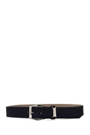 Male Navy Suede Leather Belt | Derimod Male Navy Suede Leather Belt | Derimod