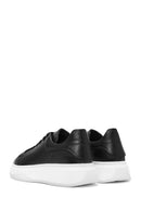 Erkek Siyah Bağcıklı Kalın Tabanlı Deri Sneaker | Derimod Erkek Siyah Bağcıklı Kalın Tabanlı Deri Sneaker | Derimod