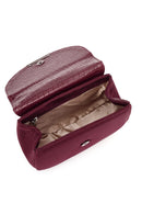 Women's Burgundy Chain Strap Printed Shoulder Bag | Derimod Women's Burgundy Chain Strap Printed Shoulder Bag | Derimod