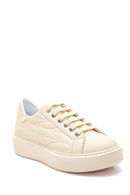 Kadın Deri Desenli Sneaker | Derimod Kadın Deri Desenli Sneaker | Derimod