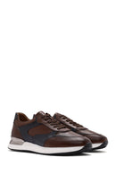 Erkek Taba Bağcıklı Deri Sneaker | Derimod Erkek Taba Bağcıklı Deri Sneaker | Derimod