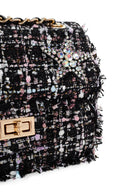Women's Black Long Strap Shoulder Bag with Accessories | Derimod Women's Black Long Strap Shoulder Bag with Accessories | Derimod
