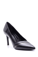 Women's Transparent Detailed Leather Stiletto | Derimod Women's Transparent Detailed Leather Stiletto | Derimod