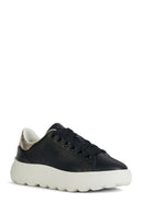 Geox Women's Black Spherica Ec4.1 Lace-up Leather Sneaker | Derimod Geox Women's Black Spherica Ec4.1 Lace-up Leather Sneaker | Derimod