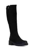Women's Belted Suede Leather Boots | Derimod Women's Belted Suede Leather Boots | Derimod