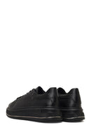 Erkek Siyah Bağcıklı Kalın Tabanlı Deri Sneaker | Derimod Erkek Siyah Bağcıklı Kalın Tabanlı Deri Sneaker | Derimod