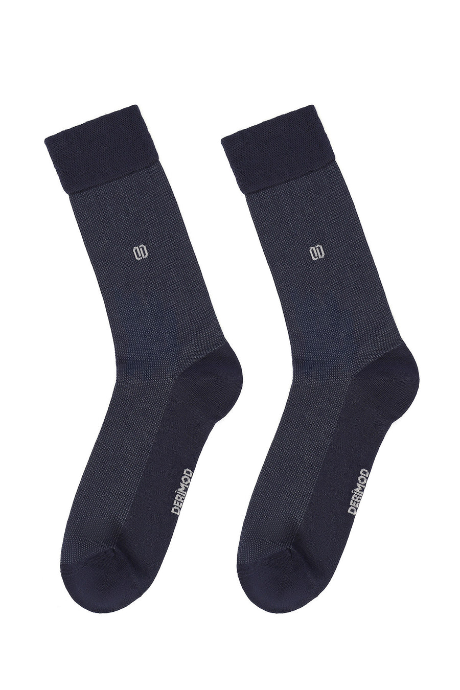 Men's Navy Blue Long Bamboo Socks 000A2C35046F | Derimod