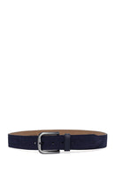 Men's Navy Blue Casual Leather Belt | Derimod