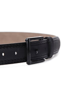 Men's Black Leather Belt | Derimod