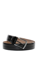 Men's Black Patent Leather Belt | Derimod