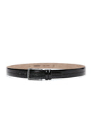 Men's Black Patent Leather Belt | Derimod