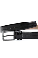 Men's Black Patent Leather Belt | Derimod