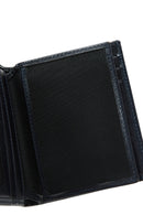 Men's Navy Blue Leather Wallet | Derimod