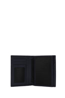 Men's Navy Blue Leather Wallet | Derimod