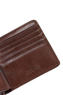 Men's Brown Leather Wallet | Derimod