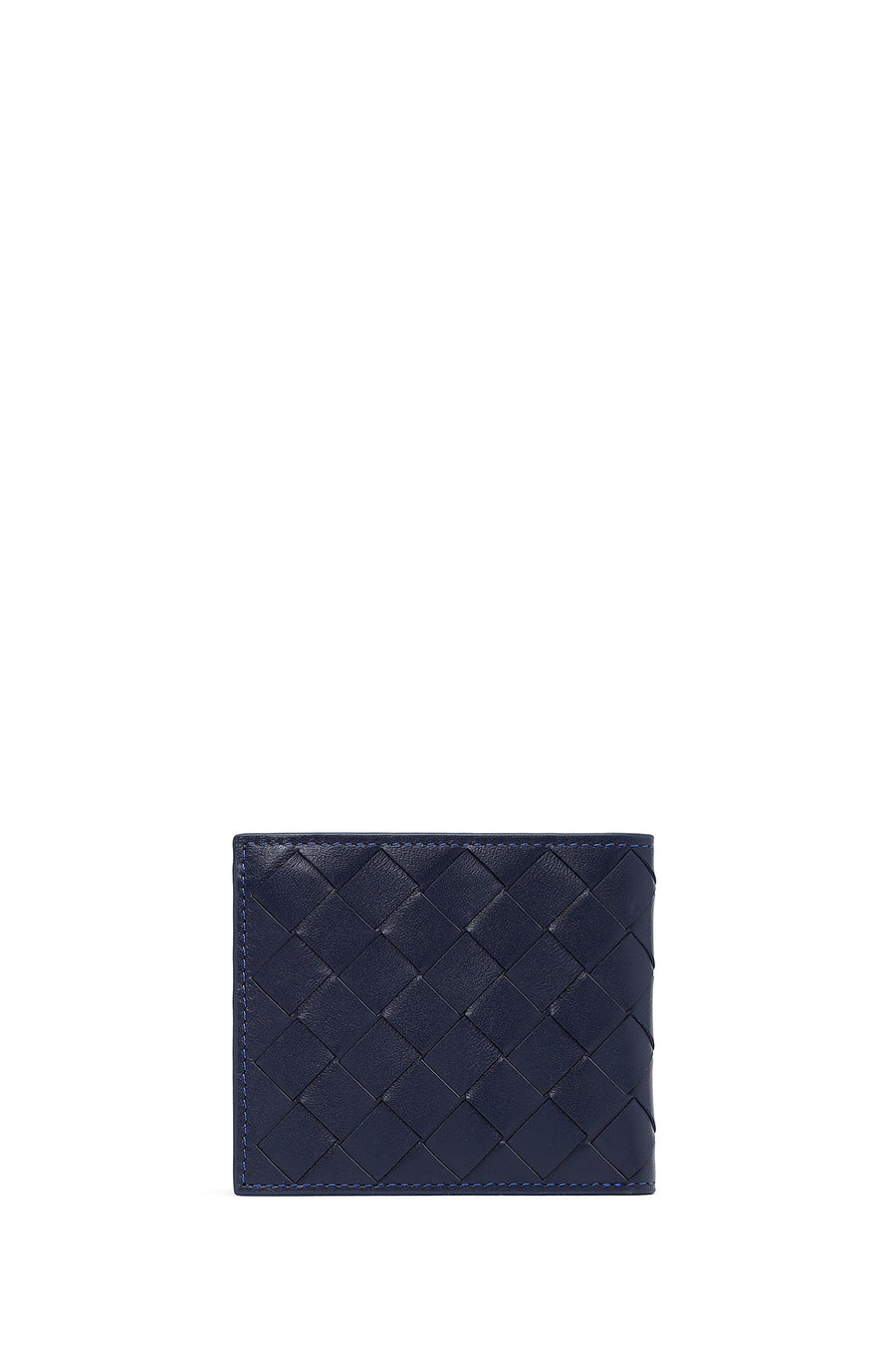 Men's Navy Blue Braided Leather Wallet