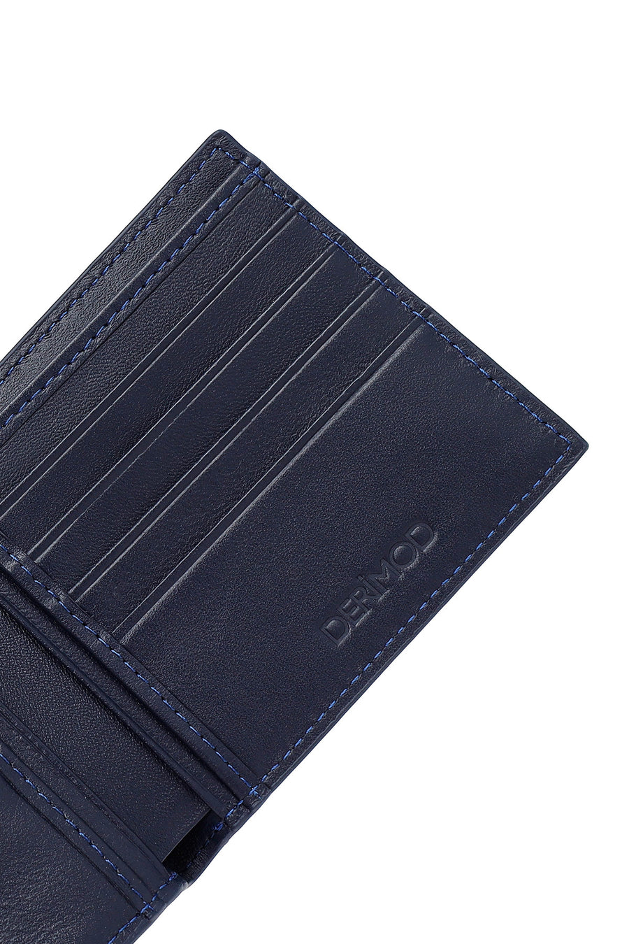 Men's Navy Blue Braided Leather Wallet