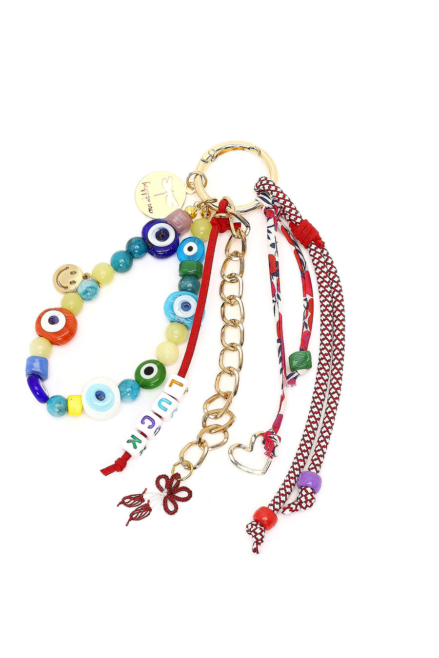 Women's Multicolor Chain Detailed Beaded Metal Charm 000A2D470414 | Derimod