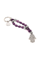 Women's Purple Beaded Metal Charm | Derimod