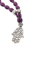 Women's Purple Beaded Metal Charm | Derimod