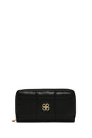Women's Black Quilted Wallet | Derimod