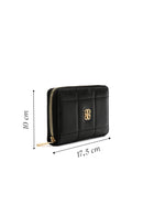 Women's Black Quilted Wallet | Derimod