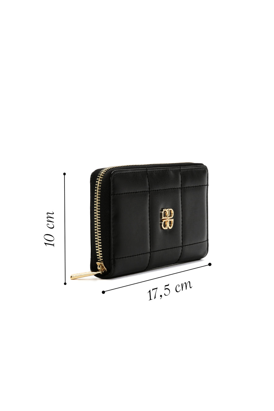 Women's Black Quilted Wallet