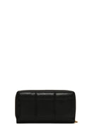 Women's Black Quilted Wallet | Derimod