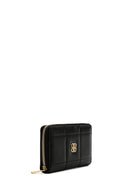 Women's Black Quilted Wallet | Derimod