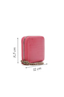 Women's Pink Crocodile Patterned Card Holder | Derimod