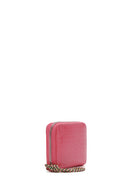 Women's Pink Crocodile Patterned Card Holder | Derimod