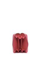 Women's Pink Crocodile Patterned Card Holder | Derimod