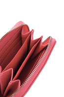 Women's Pink Crocodile Patterned Card Holder | Derimod