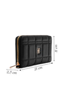 Women's Black Quilted Wallet | Derimod