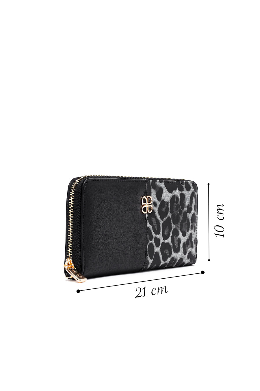 Kadın Siyah Leopar Cüzdan