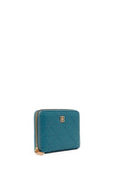 Woman Blue Printed Wallet | Derimod