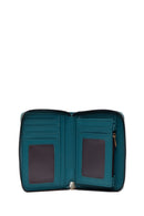 Woman Blue Printed Wallet | Derimod