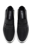 Men's Black Leather Casual Loafer | Derimod